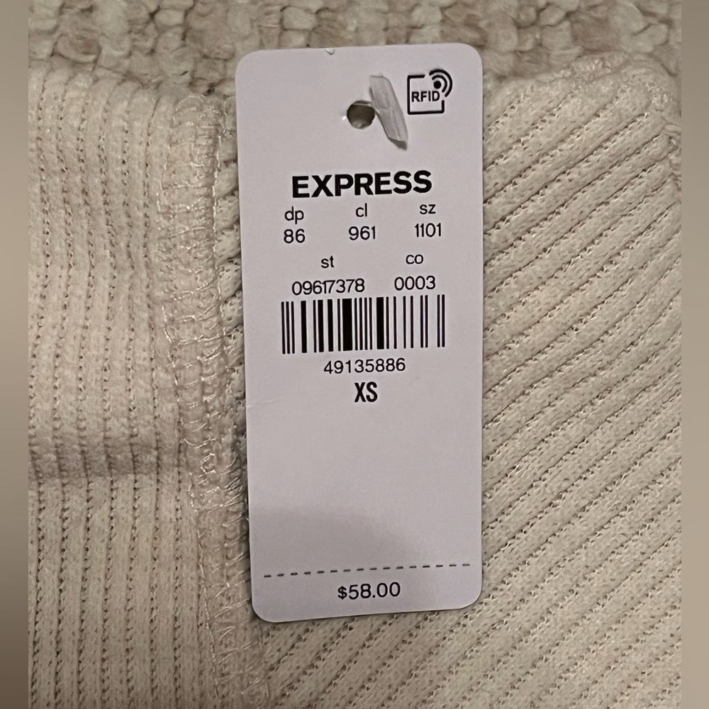 NWT Express Women's Zip-Up Sweater Size XS - Picture 2 of 4